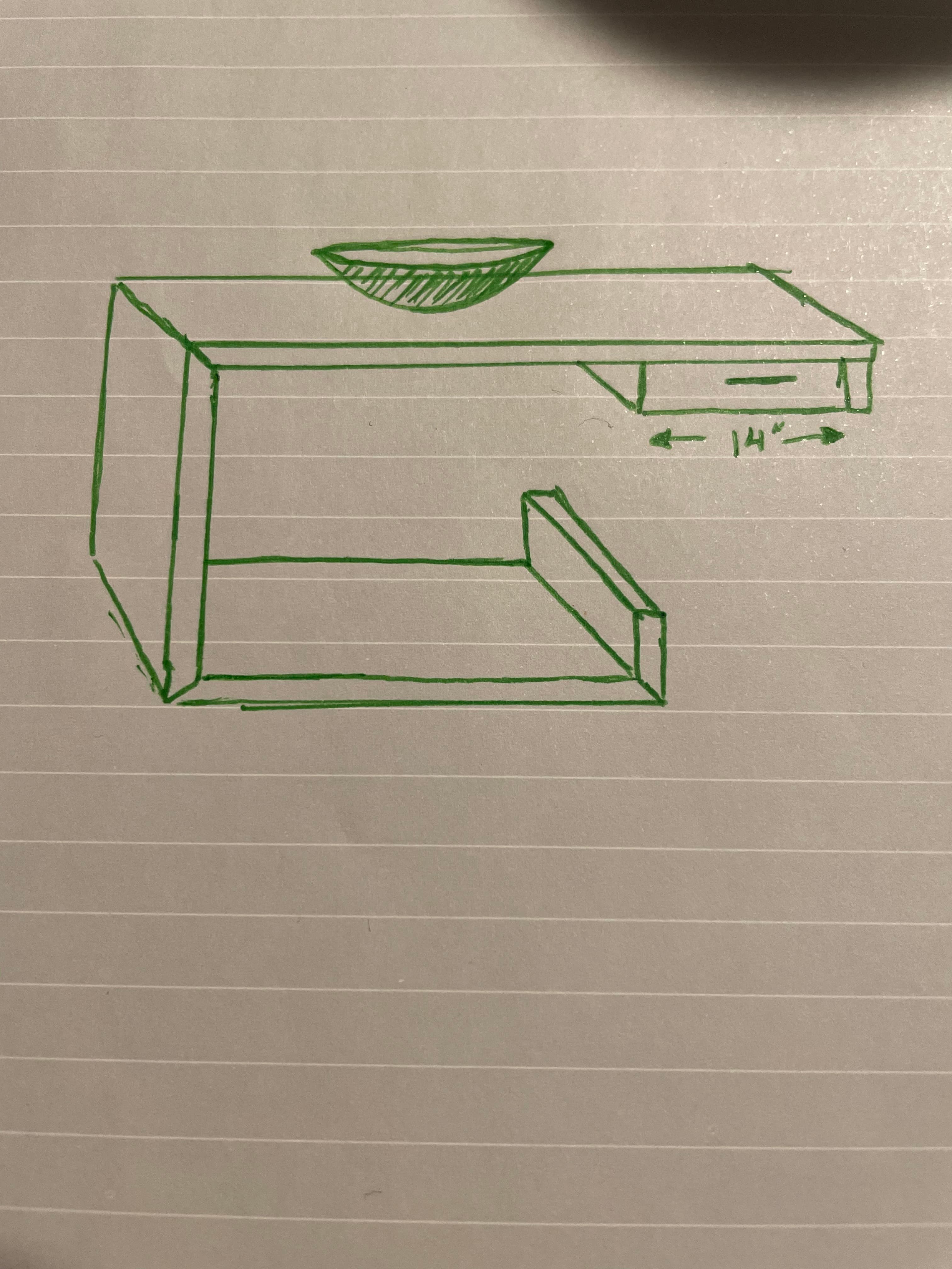 Vanity Installation before